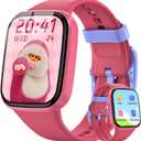 Smart Watch for Kids No APP/Phone Needed, HD Touch Screen Fitness Tracker with Heart Rate, Sleep Monitor, IP68 Waterproof Smartwatches with Pedometer, Alarm Clock, Gifts for Kids Ages 4-12 (Pink)