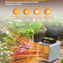 1500W Greenhouse Heater with Thermostat WIFI APP, Heater for Outdoor Greenhouse Green House with APP Remote Control Portable Smart Electric Heat for Green Plants, 
Black-green