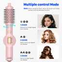 4 in 1 Rotating Hair Dryer Brush Spinning with Detachable Brush(2" & 1.5"),Negative Ionic Brush Blow Dryer 100-120V,3 Heats and 2 Speeds Rotating Hot Air Brush for Curling,Straight,Drying