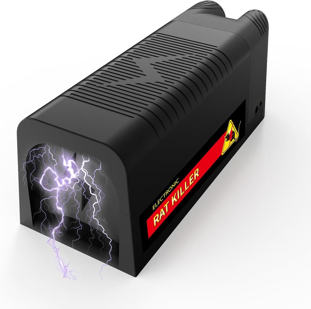 X-PEST Electronic Rat Trap  Big Size Electric Rodent Trap Zapper for Indoor Use, Reusable Rodent Trap, No Touch No See, Effective Mice & Rats Control