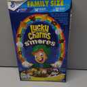 Lucky Charms Smores Breakfast Cereal with Marshmallows, Family Size, 18 OZ, BB Date: 11/25/2025