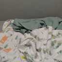 bimocosy Mini Crib Sheets,Pack and Play Sheets for Baby Boy Girl 4 Pack,Size 38"x 26" for Playard Mattress,Portable Mini Crib,Soft Pack N Play Sheets Fitted,Leaf/Bear/Gray/Green (Leaves)