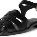 The Drop Women's Luna Fisherman Strap Sandal Ankle (8.5, Black)
