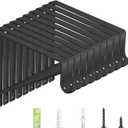 10-Pack Closet Rod Bracket, 10.8x10.8Inch Closet Shelf Brackets Heavy Duty Wall Mounted, Matte Black Steel Closet Rod Support Brackets Holder, 300 Lbs Load Capacity with Anchors Screws