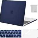 MOSISO Compatible with MacBook Pro 13 inch Case M2 2026 2025 2024 2023 2022-2016 A2338 M1 A2251 A2289 A2159 A1989 A1708 A1706, Plastic Hard Shell&Keyboard Cover&Screen Film&Storage Bag, Navy Blue