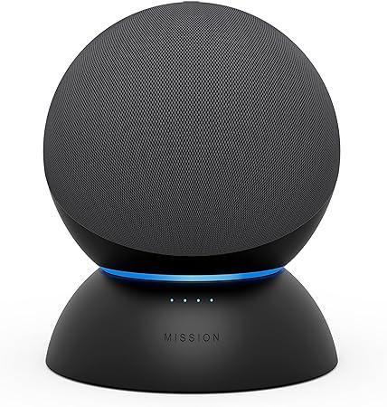 Mission Battery Base For Amazon Echo DOT (4th Gen) - MC95B BLACK - NEW SEALED