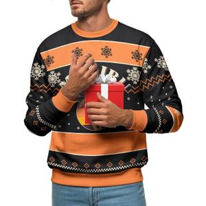 Ugly Christmas Sweater for Men & Women  Funny Vodka Bottle Pullover for Holiday, Party or Gag Gift (Medium, Tropical)