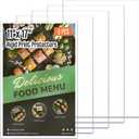 Henoyso 5 Pcs 11" x 17" Rigid Print Protectors, Heavy Duty Hard Plastic Sheet Page Protectors Crystal Menu Holder Clear Poster Sleeve Top Loading Frame for Magazine Photo Paper Poster Prints