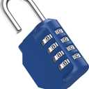 Puroma Combination Lock 4 Digit Waterproof Locker Locks Secure Outdoor Padlock for Gym Lockers, Toolboxes, Gates, Fences, Storage, Sports Locker, Cabinets (Blue)