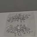 2pc/Pair Luxury Beaded Sequin Flower Embroidery lace Appliques for Wedding Dresses Rhinestone Applique Patches Embroidery lace parches ropa (Coffee Golden)