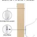 2 x niffgaff Lang Over Door Hook 2-Pack - Heavy Duty Door Hook with Support Pads, 9 Inches Tall Child-Friendly Height, No Drilling Required, Fits Doors Up to 1 Inches Thick, Alloy Metal, White