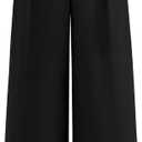 BTFBM Women Wide Leg Dress Pants 2025 High Waisted Button Pleated Business Casual Trousers Office Work Palazzo Pants (Medium, Black)