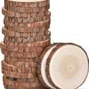 Unfinished Natural Wood Slices with Bark - 20 Pcs 3.5-4 inch Wood Craft kit, DIY Kids Arts and Crafts Coasters Christmas Ornaments Rustic Wedding Decorations