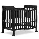 Dream On Me Violet 4-In-1 Convertible Mini Crib In Black, Greenguard Gold Certified, BSA Certified, 3 Position Mattress Height Settings, Non-Toxic Finish