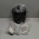 wenegg Ice Bucket with Lid, Scoop, Tongs and Strainer - Well Made Insulated Stainless Steel Keep Ice Frozen Longer - Ideal for Cocktail Bar, Parties, Chilling Wine, Champagne - 3 Liter  (Black)