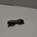 FEISEDY Retro Trendy Rectangle Sunglasses Women Men Vintage 90s Small Narrow Square Sunglasses B2322 (Black)