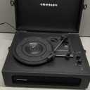 Crosley CR8017B-BK Voyager Vintage Portable Vinyl Record Player Turntable with Bluetooth in/Out and Built-in Speakers, Black
