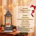 Christmas Snow Globe Water Lantern Musical Glitter Santa Claus Christmas Tree Decor, USB or Battery Operated Christmas Lantern for Thanksgiving 10.7" x 3.7" x 3.7"