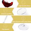 Wine Glasses Set of 12, 12oz Clear Red/White Wine Cup, Long Stem Wine Glasses for Party, Wedding and Home, 12 Count