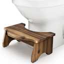 HOLANA 7.2 Acacia Wood Toilet Stool Squat Adult - 350LBS Poop Stool Adult, Toilet Foot Rest - Non-Slip Bathroom Step for Adults - Bedside Steps for High Beds, Assembly Required (Walnut Color)