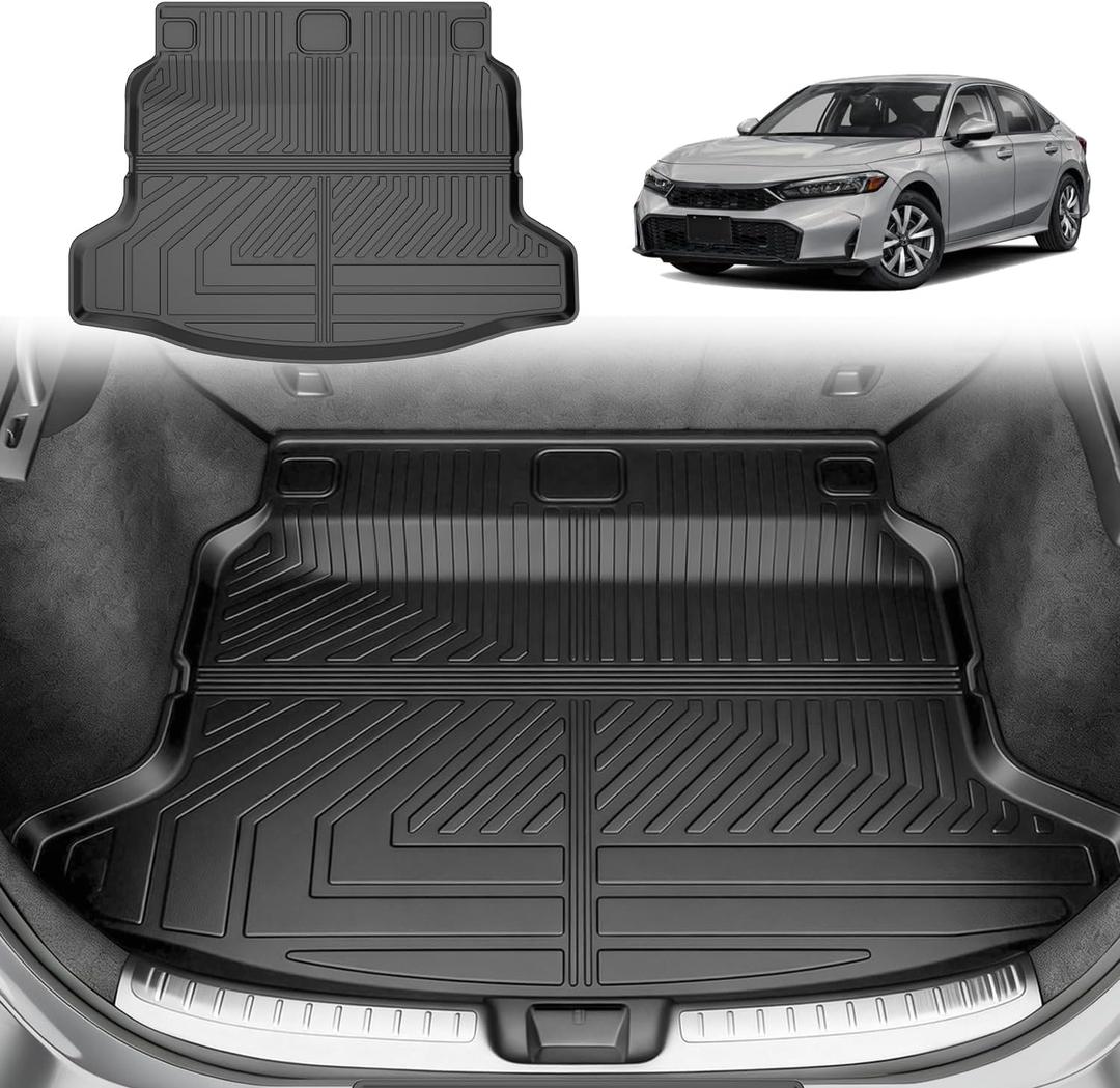 Trunk Mat Fit for 2022-2026 Honda Civic Hatchback Sport/EX-L/LX - AOMSAZTO Cargo Liner TPE Trunk Liner Cargo Mat Replacement for 11th Gen Honda Civic Accessories Black (Not for Hybrid/Sport Touring)