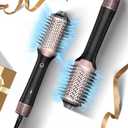 Blow Dryer Brush Hair Dryer | One-Step Hot Air Brush with Oval Volumizer High-Speed Hair Styler with Negative Ions for Drying & Smoothing & Volumizing for All Hair Types 110000 RPM Black