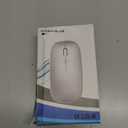 Wireless Bluetooth Mouse Rechargeable Laptop Mice with LED Lights Silent Slim Use(BT5.2 and 2.4G Portable USB Receiver)Dual Mode Computer Mouse for Laptop/iPad/Tablet/Apple/Computer/Mac(Silver)