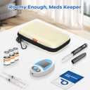 Diabetic Supplier Travel Case Bag - Hard Shell Carrying Case for Blood Glucose Monitor, Blood Sugar Monitor, Diabetes Testing Kit, Test Strips, Lancing Device, Insulin Pens, Syringes, EpiPens, Inhaler