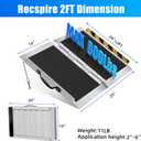 2FT Portable Wheelchair Ramp 800lb Capacity, Folding Non-Slip Aluminum Handicap Ramp, Ramps for Wheelchairs for Home, Doorways, Stairs, Thresholds, Car Curbs, Scooters & Carts