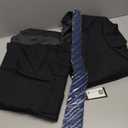 Cooper & Nelson Men's Suit Slim Fit, 3 Piece Suits for Men, One Button Solid Jacket Vest Pants with Tie, Tuxedo Set(38R/S)