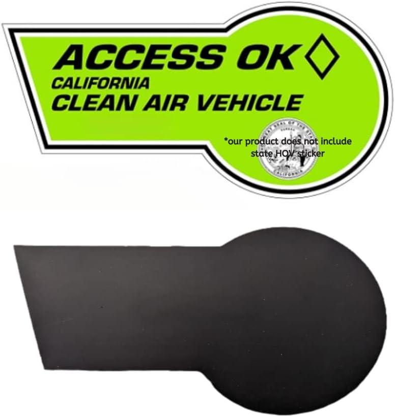 2 - California CA - 2022 Removable Permit Magnets - New! Updated V2.0 Design, No Logos, Stronger Magnet, Fit - Attach Your Decal to EV - Does Not Include State Sticker, Black, HOVMAGS00105