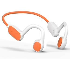 Mehomeli Kids Headphones, Bluetooth 5.2 Air Conduction Open Ear Headphones, 85dB Volume Limiting, Stereo Sound with Mic, IPX5 Waterproof, 20H Playtime, Perfect for School and Outdoor Activities-White