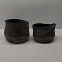 HD Medium-Large Fabric Rope Basket Set of 2, Dark Brown Stripe
