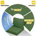 AAAAAcessories Outdoor Chair Cushions, 21 x 19 x 3 + 19 in, 2 Pack