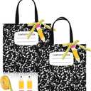 Paterr 2 Set Teacher Appreciation Gifts Bags Canvas Tote with Pencil Cards Measure Ribbon Graduation Retirement Women Party