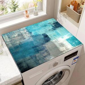Washer and Dryer Covers for the Top,Nonslip Dryer Top Protector Mat,23.6" x 19.7" Dustproof Washing Machine Cover, Washer Dryer Top Covers for Laundry Room Kitchen (Teal, 23.6" x 19.7")