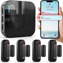 WiFi Door Chime, SanJie Door Sensor Alarm with Phone Notifications for Kids Safety & Dementia Care, Door Open Alert for Home Security and Business Use, 20 Chimes, 5 Volume Levels, 2.4GHz Only