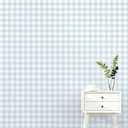 Plaid Peel and Stick Wallpaper 17.7''x197'' Blue Plaid Contact Paper Boho Checkered Wall Paper Self Adhesive Vinyl Removable Wallpaper for Bedroom Nursery Living Room