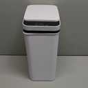 Yatmung 2.5 Gallon Smart Trash Can Sensor Motion - Touchless Bathroom Trash Can - Skinny Trash Bin with Lid - Electric, Narrow, Plastic, Auto Open - Small Slim Automatic Garbage Can (White)