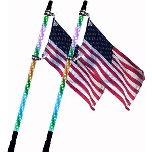 S7 2-pcs Whip Lights, LED Whip Light with App & Remote Control, Spiral RGB Chasing Lighted Antenna Whips,Whip Light for UTV ATV RZR SXS Can-Am Dune Buggy Offroad Truck (3ft)