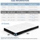 Odorless Foldable Mattress Twin XL 80" x 38" x 6", 6 Inch Folding Foam Mattress with Storage Bag, Fiberglass Free Trifold Memory Foam Mattress for RV, Guest Bed