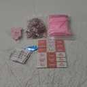 Teling 50 Sets Baby Shower Party Favors Baby Shower Angel Keychains Label Sticker Cards Organza Bags for Baptism Party(Pink)