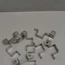 Square Pipe Clamp 10 Pcs, Stainless Steel, Silver, 30mm
