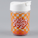 Plastic Sipper & Straw "Be Happy" Edition
