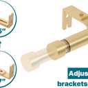Gold Extra Long Curtain Rod 30 to 226 inch, Heavy Duty Curtain Rods for Windows with Modern End Caps, 1 inch Drapery Rods Set for Outdoor Patio, Adjustable Curtain Rod for Room, Gold
