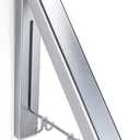 Clothes Drying Rack, Laundry Racks for Drying Clothes, Closet Storage Organization Wall Mounted Retractable Clothes Hanger for Laundry Room, Garage, Indoor & Outdoor Use, Slim Design Aluminum (Silver)