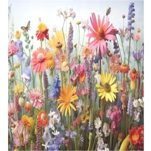 Dishwasher Magnet Cover, Wildflowers Magnet Sticker Fridge Panel Decal for Home Kitchen Decor, 23x26 in