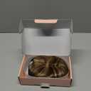 Rich Choices 100% Real Human Hair Topper with Bangs - Real Remy Hair Topper for Women Thinning on Top, 5.1x2.7 Inch Clip In Silk Base Hair Piece 6 Inch #4P27 Medium Brown Highlight Dark Blonde