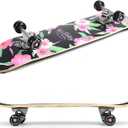 Skateboards for Beginners,31 * 8 inches Complete Skateboards for Kids,Boys,Girls and Adults,7 Layer Maple Wood,Double Kick Deck Concave Standard and Tricks Skateboard