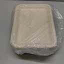 ECOLipak 50 Pack 14 Inch Disposable Food Crawfish Trays, Compostable Large Paper Plates, Disposable Thanksgiving Trays for Serving Food, Turkey, BBQ, Seafood Boil Party Supplies(Nature)